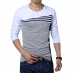 Hot Sale 2017 New Fashion Brand O-Neck Trend Long Sleeve T Shirts Men Slim Fit Cotton High-quality Casual Men T-Shirt 4XL 5XL