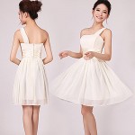 Hot Sale Bridesmaid Sisters Dresses One Shoulder Prom Party Formal Women Dress Chiffon Wedding Event Bridesmaid Short Dresses Hot Sale Bridesmaid Sisters Dresses One Shoulder Prom Party Formal Women Dress Chiffon Wedding Event Bridesmaid Short Dresses