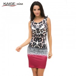 Hot Sale Desigual Dress Women Summer Bodycon Knitted Tropical Floral Print Dress comfort Vestidos Casual clothing vintage 2288