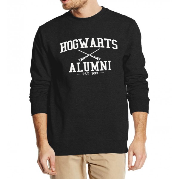 Hot Sale Inspired Magic Hogwarts Alumni print Men Hoodies 2016 autumn winter style man sweatshirts hip hop style hooded 