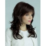 Hot Sale Synthetic Celebrity Brown Black Hair Long Wavy Afro American Wigs For Women SW0044