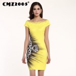 Hot Sale Women Apparel High-Quality Printing Short Sleeve Diamond Decoration Mini Fashion Summer Dress Personality Dresses 71178