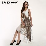 Hot Sale Women's Apparel High-Quality Leopard print Sleeveless Round Neck Fashion Novelty Summer Dress Personality Dresses 68202