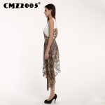 Hot Sale Women's Apparel High-Quality Leopard print Sleeveless Round Neck Fashion Novelty Summer Dress Personality Dresses 68202