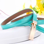 Hot Sale fashion Cowskin bottom Smooth Buckle Thin Female Belts for Women Ms. clothing Cummerbunds Korean Fashion Girdles Candy