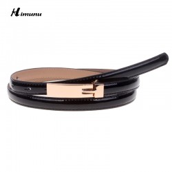 Hot Sale fashion Cowskin bottom Smooth Buckle Thin Female Belts for Women Ms. clothing Cummerbunds Korean Fashion Girdles Candy