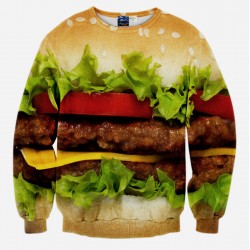 Hot Sell Men/Women Hoodies Hamburger 3d print Hoody Sweatshirt Men's Clothing casual Pullovers