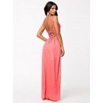 Hot Sell Women Summer Sleeveless White Top Crochet Sexy Lace Chiffon Maxi Dress Vestidos free shipping