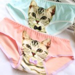 Hot Selling Cotton Panties Women's Plus Size Underwear Briefs 3D Printing Panty Cat Panties Sexy Girls Lingerie Intimates