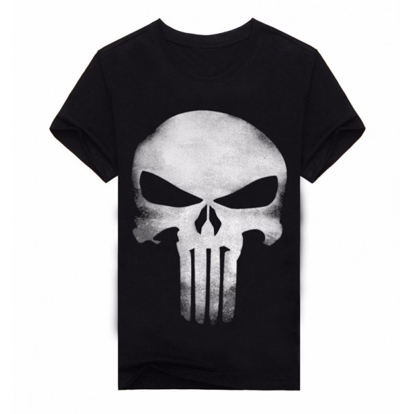 Hot Summer Clothing Skull 3D Print T Shirt Men T-shirts 100% Cotton T-shirt Camiseta Dark Souls Punisher Men Shirts Blouse A150