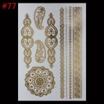 Hot Temporary tattoo Gold tattoo Flash Tattoos Leaf Tatoos Metallic Sex Products jewelry Henna Tatouage Body art  tatto stickers