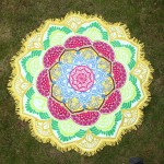 Hot Women Chic Tassel Indian Mandala Tapestry Lotus Printed Bohemian Beach Towel Yoga Mat Sunblock Round Bikini Cover-Up Blanket