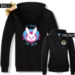 Hot console game Watchman pioneer watch over game character DVA D.VA zipper hoodies ac253