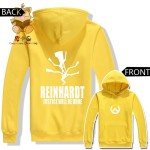 Hot game watch over character concept costume REINHARDT JUSTIC WILL BE DONE hoodies ac219