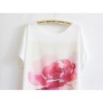 Hot sale!!! 2017 Fashion Good Quality Cotton T Shirt Women Tops Floral Patterns T-shirts tee shirts for women TS-049 Hot sale!!! 2017 Fashion Good Quality Cotton T Shirt Women Tops Floral Patterns T-shirts tee shirts for women TS-049