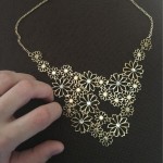 Hot sale Brand Design western style Multilayer Pendants Rhinestone gold color hollow flowers necklace jewelry statement