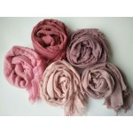 Hot sale bubble plain scarf/scarves fringes women soft solid hijabs popular muffler shawls big pashmina muslim wrap new designs