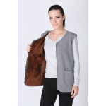 Hot sell large size best quality Cheap fashion winter new women 's super soft velvet plus fat increase zipper cardigan warm vest