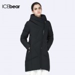 ICEbear 2016 European And American Casual Regular Jacket Oblique Zipper New Winter Bio Down Light  Womens Parka Coat 16G631D