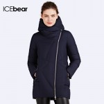 ICEbear 2016 European And American Casual Regular Oblique Zipper New Winter Cotton Warm Light Womens Parka Coat 16G631