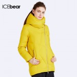ICEbear 2016 European And American Casual Regular Oblique Zipper New Winter Cotton Warm Light Womens Parka Coat 16G631