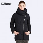 ICEbear 2016 European And American Casual Regular Oblique Zipper New Winter Cotton Warm Light Womens Parka Coat 16G631