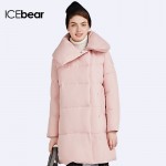 ICEbear 2016 Winter New Fashion Brand Women's Coat Jacket Women Parka High Quality Buttons Double Sided Zipper 16G6205
