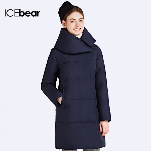 ICEbear 2016 Winter New Fashion Brand Women's Coat Jacket Women Parka High Quality Buttons Double Sided Zipper 16G6205