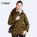 ICEbear 2016 Women's Winter Cotton Jackets Stand Collar Outerwear Clothing Single Breasted For Women Coat Warm Jacket 16G6138