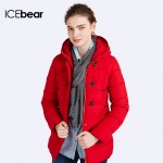 ICEbear 2016 Women's Winter Cotton Jackets Stand Collar Outerwear Clothing Single Breasted For Women Coat Warm Jacket 16G6138