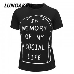 In Memory of My Social Life T-Shirt Pastel Goth Grunge Goth Tumblr Anti Social Kawaii Internet Hipster Rip Punk Indie Cute Emo