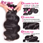 Indian Virgin Hair 4 Bundle Deals Indian Body Wave 8A Grade Virgin Raw Indian Hair 10''-28''Inch Wet And Wavy Human Hair Bundles