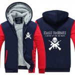 Iron Maiden Hoodies men Long sleeve band Jacket rock heavy metal music Thicken Zip up Steve Harris Tops Plus size