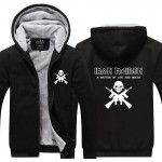 Iron Maiden Hoodies men Long sleeve band Jacket rock heavy metal music Thicken Zip up Steve Harris Tops Plus size