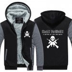 Iron Maiden Hoodies men Long sleeve band Jacket rock heavy metal music Thicken Zip up Steve Harris Tops Plus size