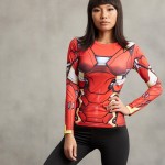 Iron Man MK46 3D Printed T-shirts Women Captain America Compression Shirt Long Sleeve Tops Female Cosplay Costumes For Lady