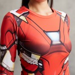 Iron Man MK46 3D Printed T-shirts Women Captain America Compression Shirt Long Sleeve Tops Female Cosplay Costumes For Lady
