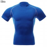 J1008 S-XXL Mens Short Sleeve Compression Shirt Base Layers Under Tops Skins Gear Wear Casual T-Shirts Jersey Tee Tops 2016 New