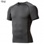 J1008 S-XXL Mens Short Sleeve Compression Shirt Base Layers Under Tops Skins Gear Wear Casual T-Shirts Jersey Tee Tops 2016 New