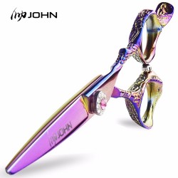 JOHN Razor Sharp Professional Hairdressing Scissors Kasho Japanese 440C Hair Shears for Barbers Cutting Thinning Stylists Proved