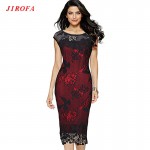 JRF0236 Woman Work Office Dress Plus Size 5XL Clothing 2017 Summer Sexy Ruffles OL Pencil Party Dresses Slim Ladies Vestidos