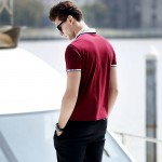 JUNGLE ZONE Men's short-sleeve polo shirt solid color men polos casual short-sleeved thin section lapel polo 7177
