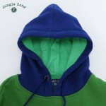 JUNGLE ZONE european size Men's Hooded Coat plus velvet thickening mens Hoodies Sleeve Stitching Jacket 2017 new SF-73