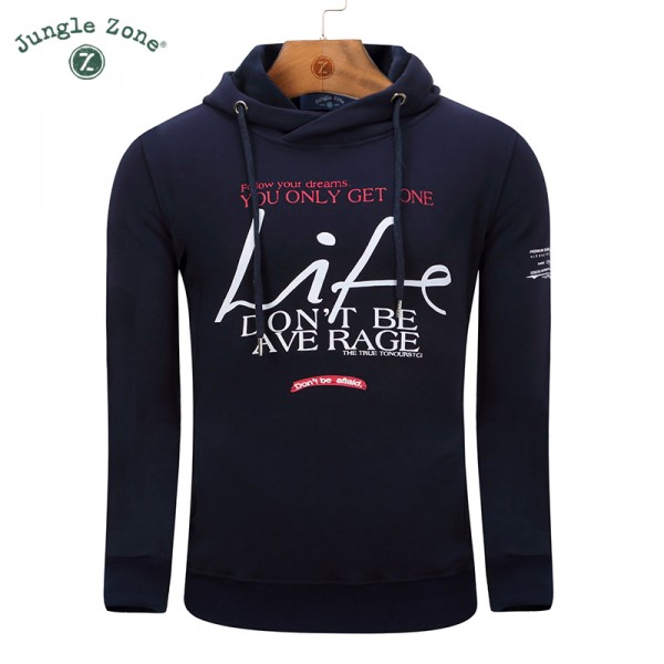 JUNGLE ZONE european size Men's Sweatshirt men's Casual Hoodie Men's Hooded Jacket 2017 new SF-75