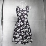 Jack Skellington Dresses For Party Nightmare Before Christmas Stretchy One Piece Sleeveless Sexy A Line Dress