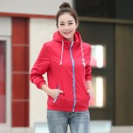 Jacket Women Windbreaker 2017 Spring Women's Jacket Coat Hooded Female Jacket Fashion sold Thin basic jacket For Women outerwear