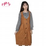 Japan Style Women Sleeveless Corduroy Long Dress Mori Girl Plus Size Casual Overalls For Ladies 2017 Spring Vest Pleated Dress