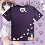 Japanese Anime Oreimo T-shirt Kuroneko, Goko Ruri Polyester T Shirt Summer Active Animation Men Women Clothing