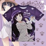 Japanese Anime Oreimo T-shirt Kuroneko, Goko Ruri Polyester T Shirt Summer Active Animation Men Women Clothing