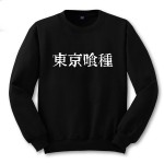 Japanese and Korean Anime Tokyo Ghoul Letter Printed Sweatshirt Men Fall Winter Clothing Male Pullover Boys Sweat Shirt Cool